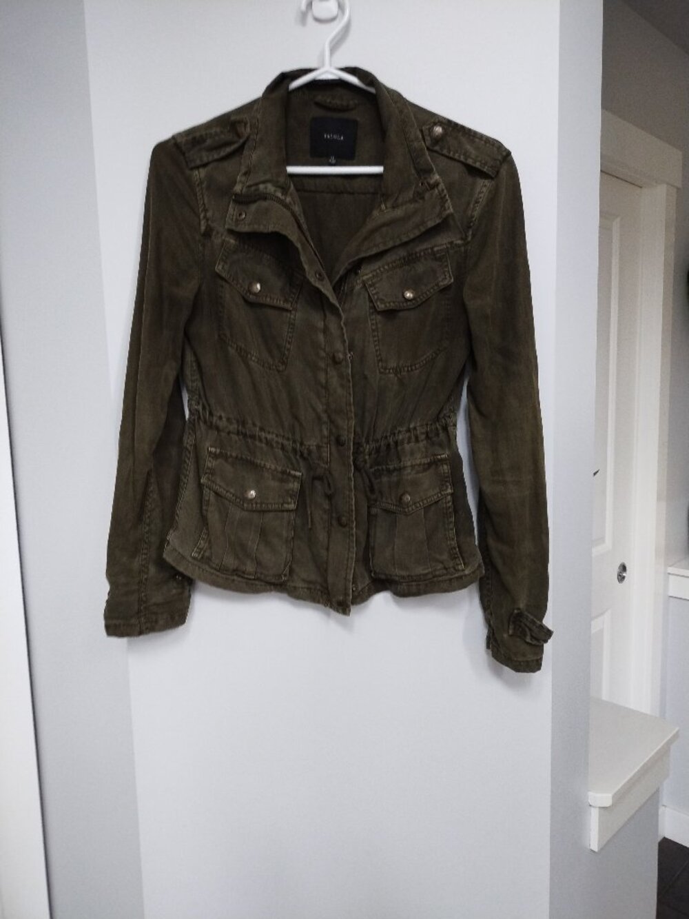 Talula army green soft spring/fall coat